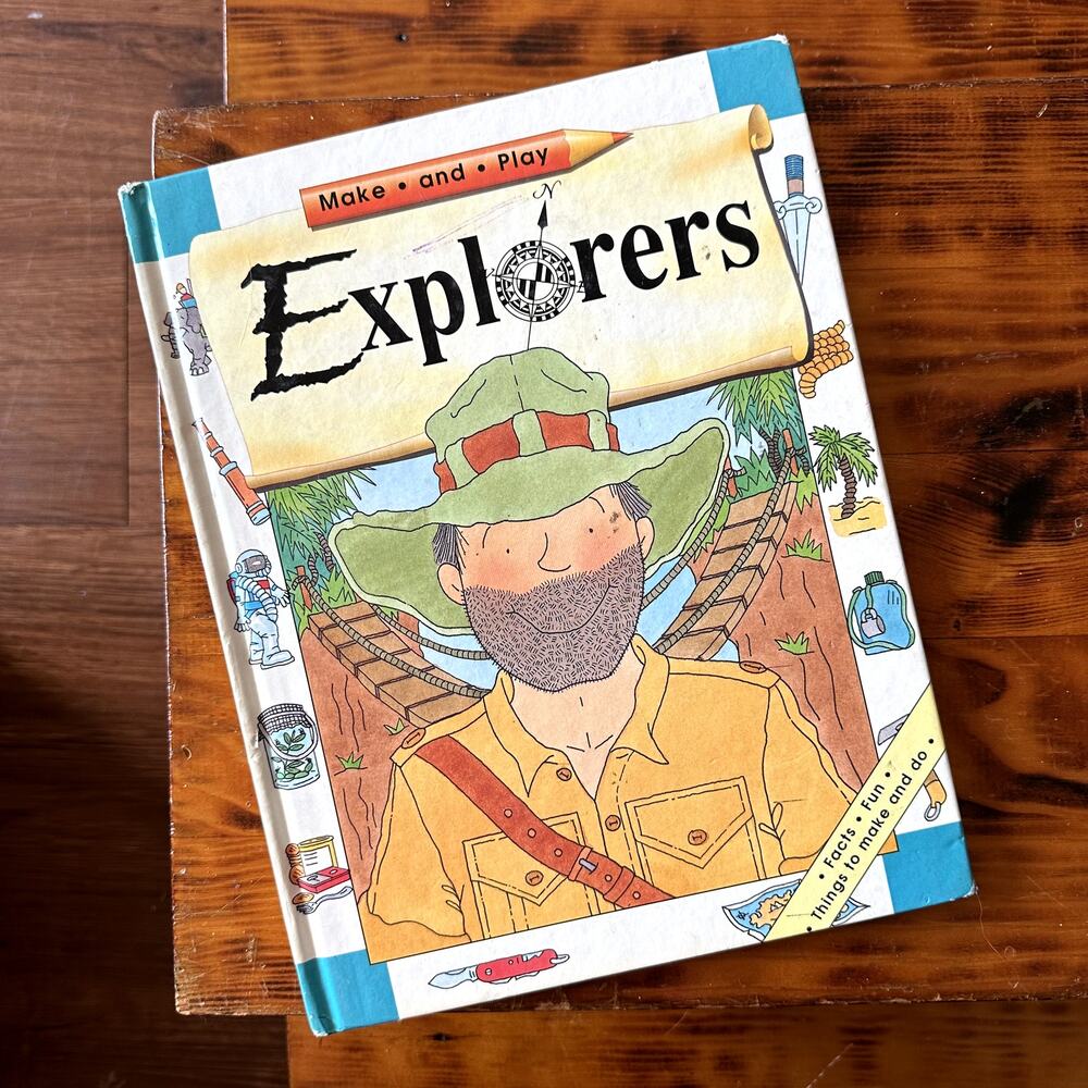 Vintage 1994 Make & Play Explorers Hardcover Book